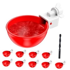Chicken Waterer Cups, 10 Pack Automatic DIY Chicken Water Cups with 3/8'' Hole
