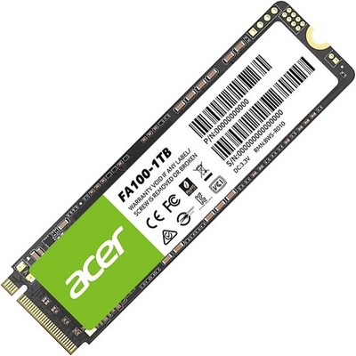 Acer FA100 1TB SSD NVMe M.2 2280   Bis zu 3300 MB/s, PCIe 3.0 Interne Festplatte