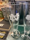 Lot Of 4 Notre Dame Fighting Irish ETCHED Football Pilsner Beer Glasses Barware — photo 2