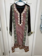 Vintage Embroidered Silk Kurta