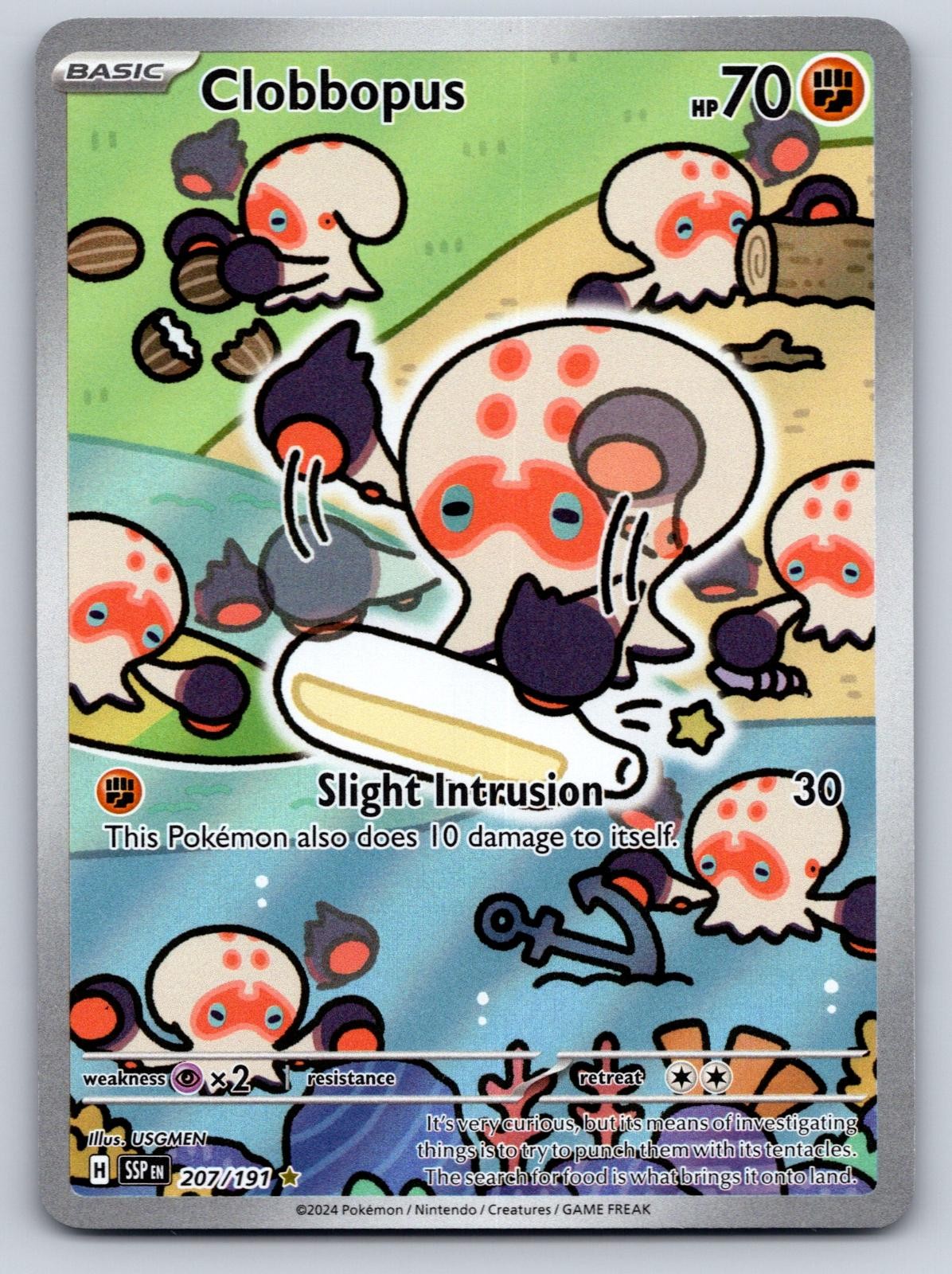 Clobbopus 207/191 Illustration Rare Surging Sparks Pokemon Near Mint
