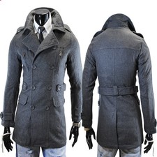 GP Herren Mantel Wintermantel Caban Jacke Baumwolle Lang winterjacke M L XL