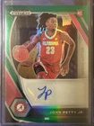 John Petty Jr. 🏀🏀 2021 Panini Prizm Draft Picks Green Prizm Auto RC