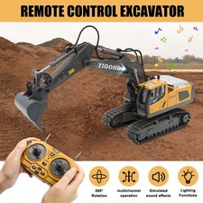2.4G RC Excavator Bulldozer Dump Truck Engineering Vehicle w/Light for Kids