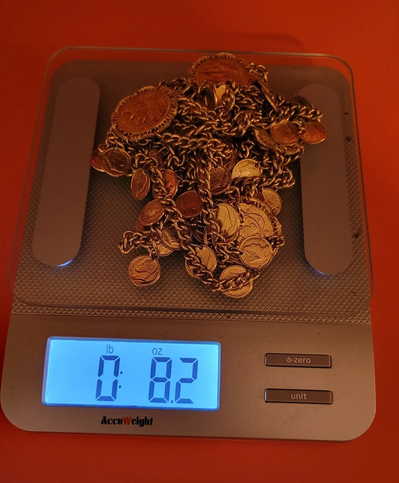 De Colección Napoleón León Moneda Declaración Cinturón Alta Costura Tono Dorado 36" Monedas Doble Cara Foto 3 de 4