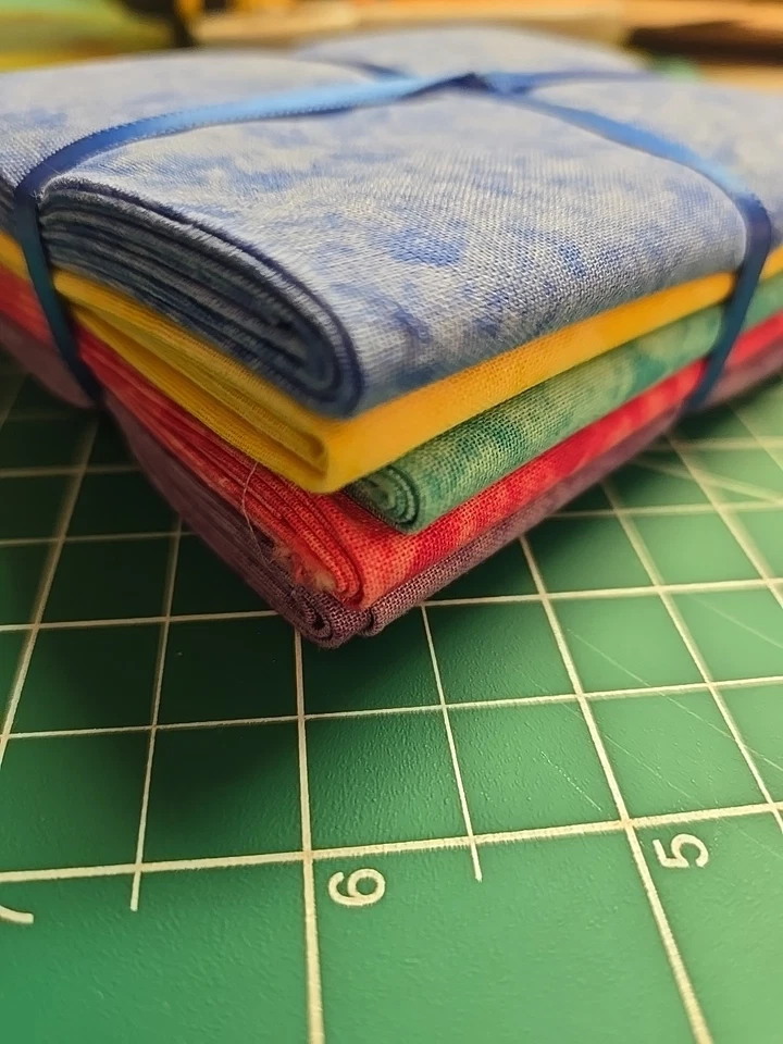 Fat Quarter BUNDLE 5 Tie-dye Cotton Fabric Lot Set Batik Quilting Crafts DIY NEW - Image 3 of 4