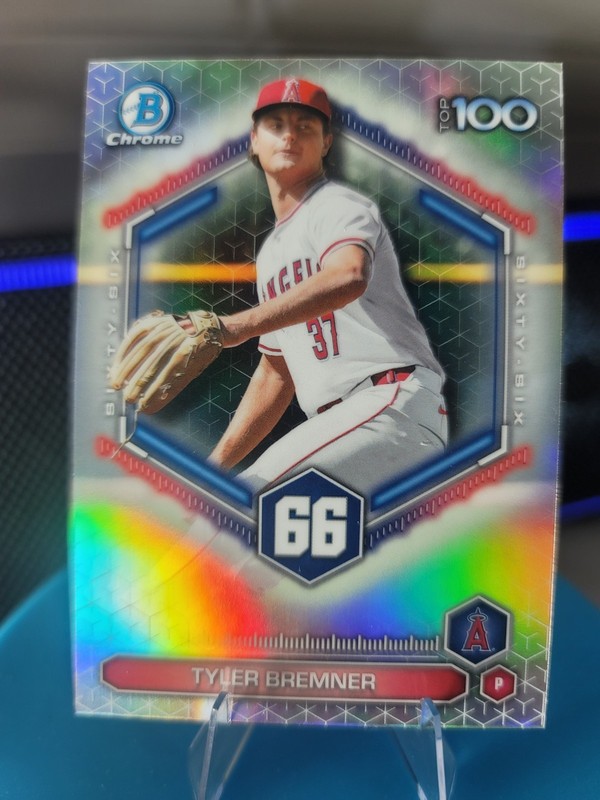 2026 Bowman Top 100 #BTP-66 Tyler Bremner Chrome Refractor Los Angeles Angels