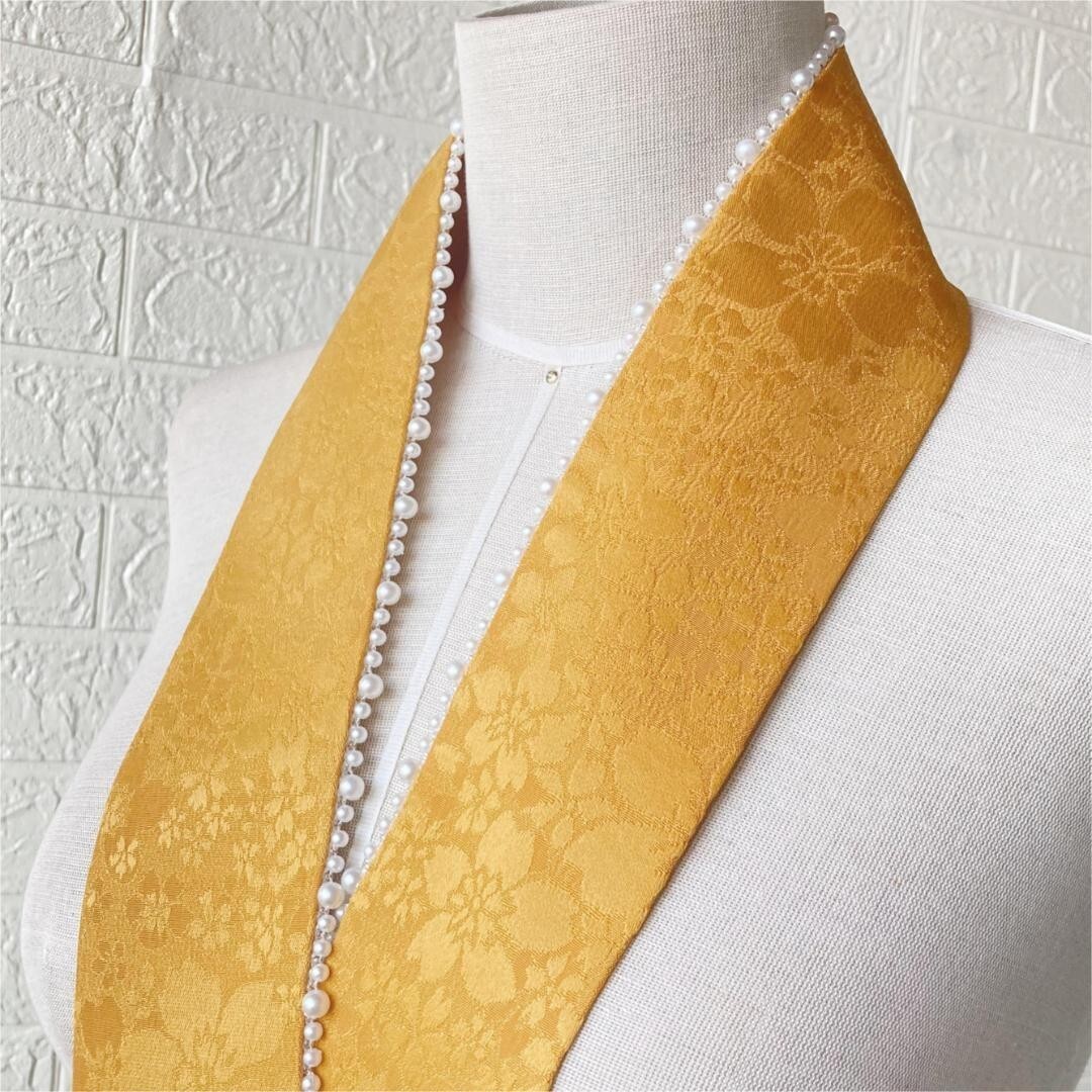 Pearl Layered Collar Patterned Cherry Blossoms Ye… - image 3