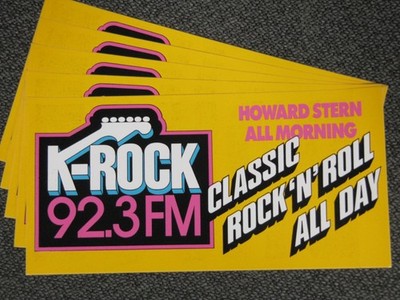 92.3 K-Rock bumper stickers 1988 Howard Stern Bruce Springsteen