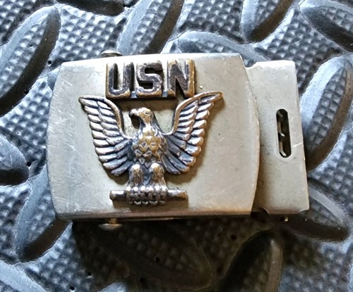 United States Navy Belt Buckle - For Web Belt - USN - Picture 1 of 7
