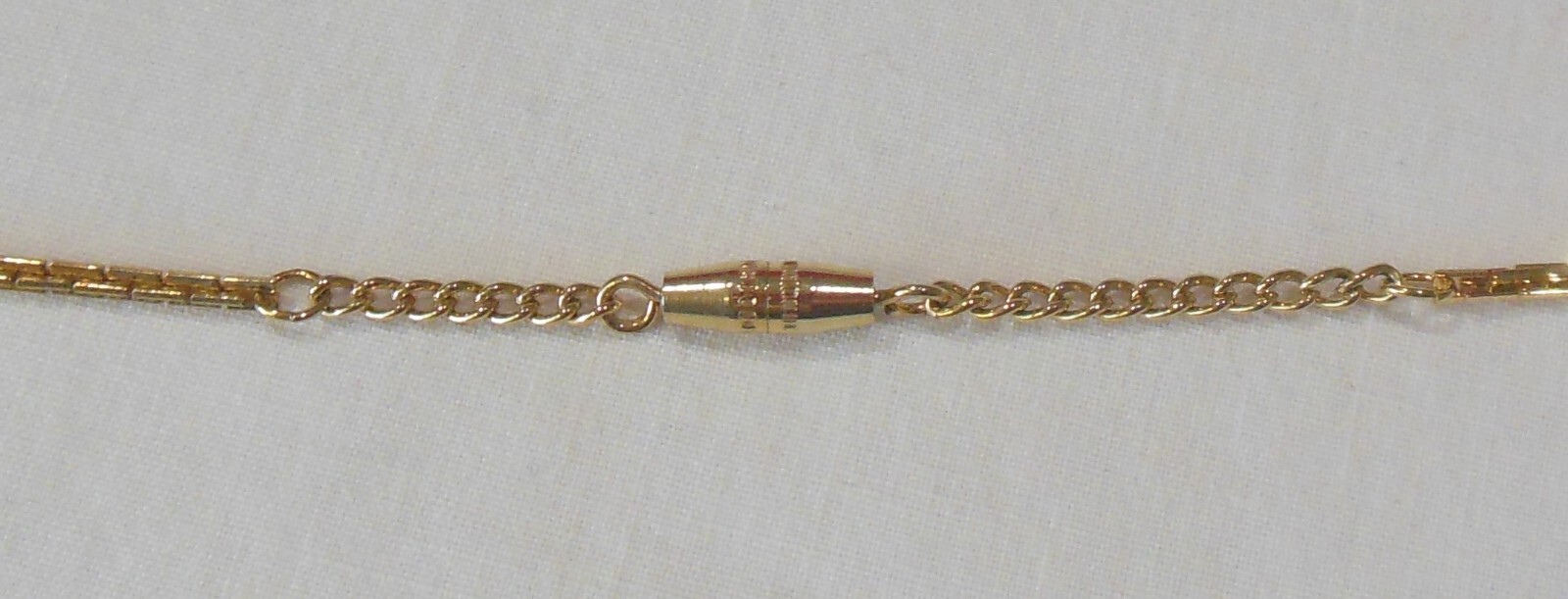 Gold-tone Rectangular Box Link Chain Necklace Sol… - image 10