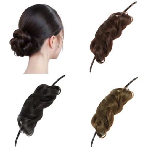 Hair Bun Donut Self-Winding Ball Head Wig Flower Bud Hair Bun Women - Picture 3 of 16