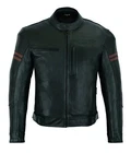 Vintage Leather Motorcycle Jacket Removable Protections CE Cafe' Racer