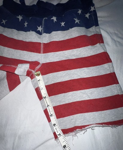 Osh Kosh B'Gosh Boys American Flag French Terry Shorts Cut Off Hem Size 8 - Picture 3 of 9