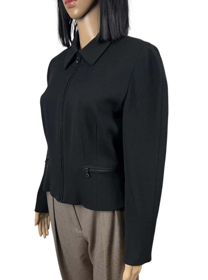 Prada 90s Acetate Collared Zip Jacket size L Vintage - Image 4 of 4