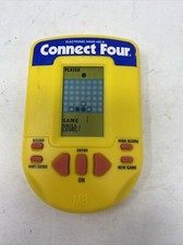 Milton Bradley Connect Four 1995 Electronic Handheld Game Yellow WORKS