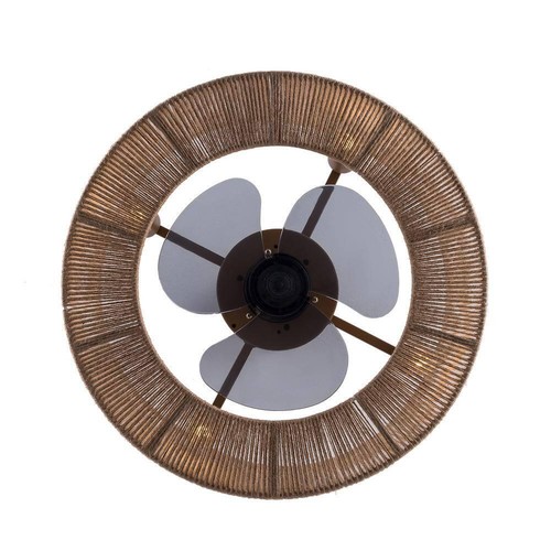 Oukaning Ceiling Fan 3-Blade+Indoor+AC Motor+Remote Control+Light Kit Brown - Picture 11 of 11