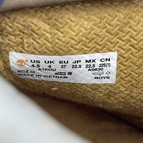 Timberland Junior Ragazzi 6" Premium Stivali Croissant Beige A1KOU - UK 4 / EU 37 - Foto 12 di 14