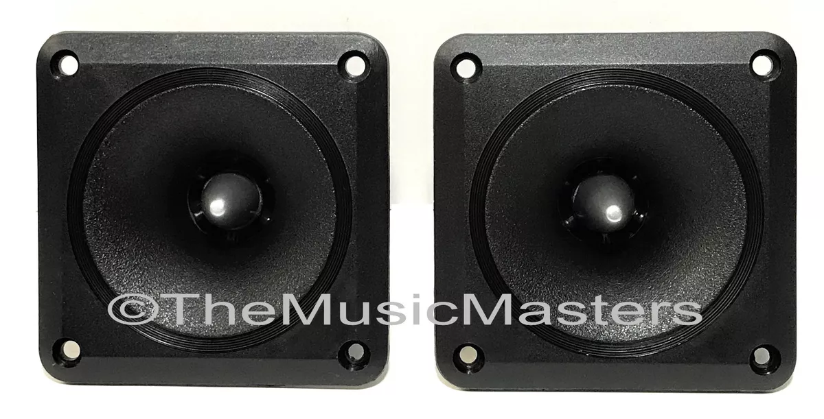 Pair 3.5 inch Flush Mount Piezo Super Horn Tweeters Speakers Car Home  Studio