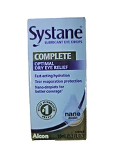 Systane Complete Dry Eye Drops 10 mL (1/3 FL OZ) EXP 07/2027, OTC Lubricant