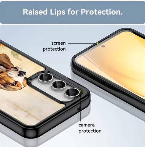 Plastic TPU Cover For Samsung A15 A16 S23 S24 S25 Ultra FE basset hound dog moon - 第 20/25 張圖片