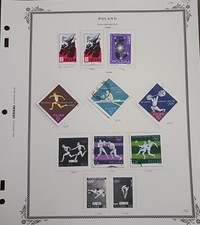 POLONIA - 1964 - LOTTO FRANCOBOLLI SU PAGINA ALBUM - MH E USATI