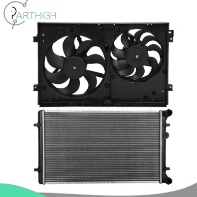 #ad Radiator and Cooling Fan Assembly Car Electric For 1999 2005 Volkswagen Jetta $135.59