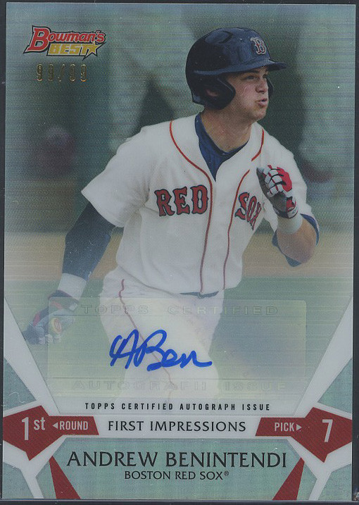 【1枚限定】ANDREW BENINTENDI AUTO PATCH ANDREW BENINTENDI 2019 Topps Series 1 #84R-ABE 1984 Topps