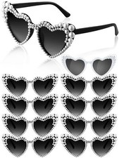 10 Pcs Bachelorette Party Sunglasses Pearl Heart Shaped Sunglasses Bridesmaid...