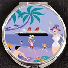 Cruise Line Castaway Cay Disneyland Walt Disney World Shag Makeup Compact Mirror