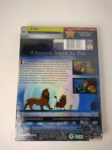The Lion King (DVD, 2011) Disney DVD Edition NEW SEALED! - Picture 2 of 2