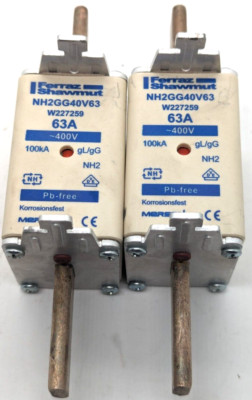 2x Ferraz Shawmut Fuse Block NH2GG40V63 W227259 /63A