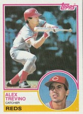 FREE SHIPPING-MINT-1983 Topps Alex Trevino #632 PLUS REDS BONUS CARDS