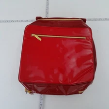 ESTĒE LAUDER Bag Red Womens Top Handle Faux Patent Leather Travel
