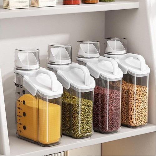 1/2PCS Airtight Storage Containers, 67oz/95oz Cereal Rice Holder, Food Dispenser - Picture 2 of 20