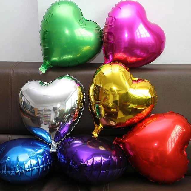 Globo de lámina de corazón de 5" 10" 18" 30" Baby Shower boda novia ducha proponer amor Foto 3 de 4