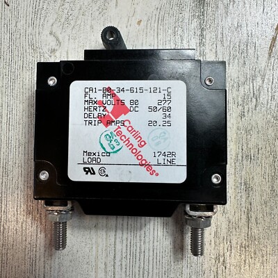 Carling Technologies CA1-B0-34-610-121-C 10A 1 Pole Circuit Breaker