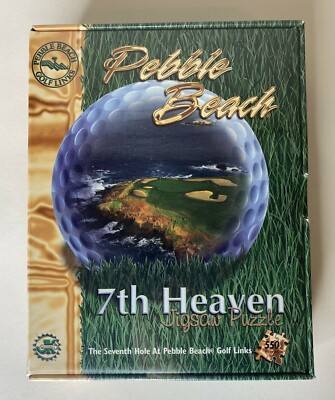 Pebble Beach 7th Hole Golf Links 7th Heaven 550 Pc Puzzle PGA 1997 NEW & Sealed