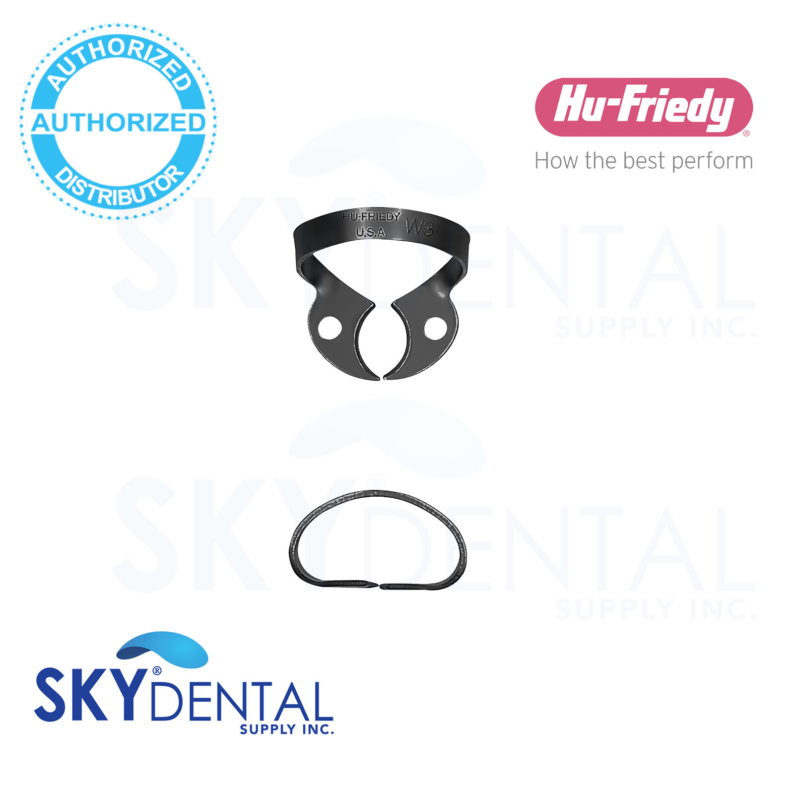 HuFriedy Clamp , Rubber Dam W3, Black Line RDCMW3X / Satin Steel RDCMW3 eBay
