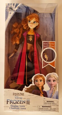DISNEY PUPPE ANNA mit Musik FROZEN 2 Doll Figur DISNEYLAND PARIS