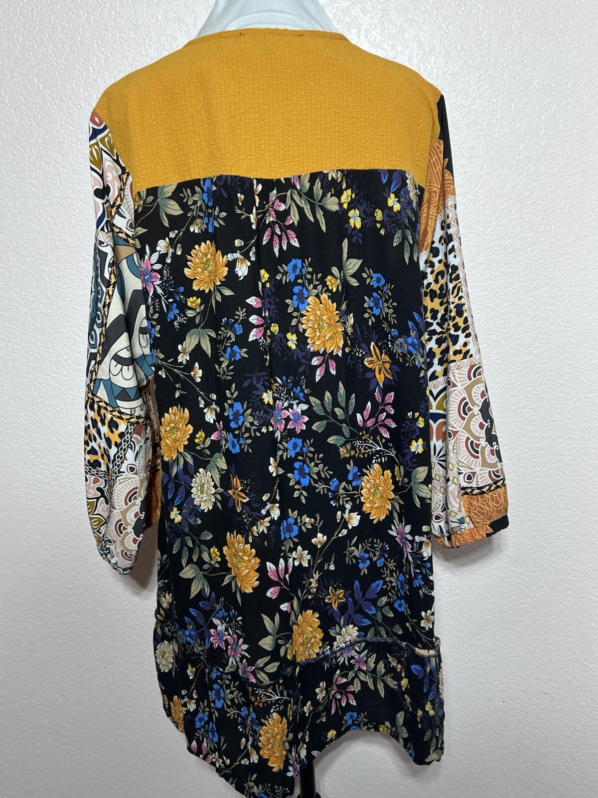 Caleoas BOHO Patchwork Blouse Embroidered Floral … - image 5