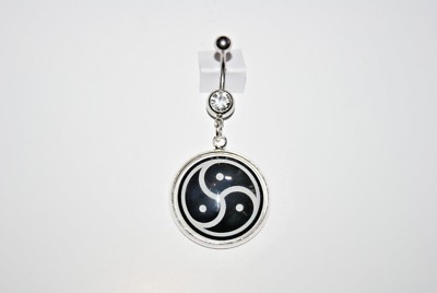 Bondage Emblem Charm Marine Bauchnabel Stab Piercing dominant devot blk