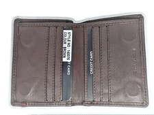 Men Swiss Leather Bifold Wallet Credit Card Id Magnetic Closure Brown