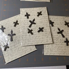 Michaels- Metal Icons Scrapbook Religious Cross  Crafting Journal Embellishments