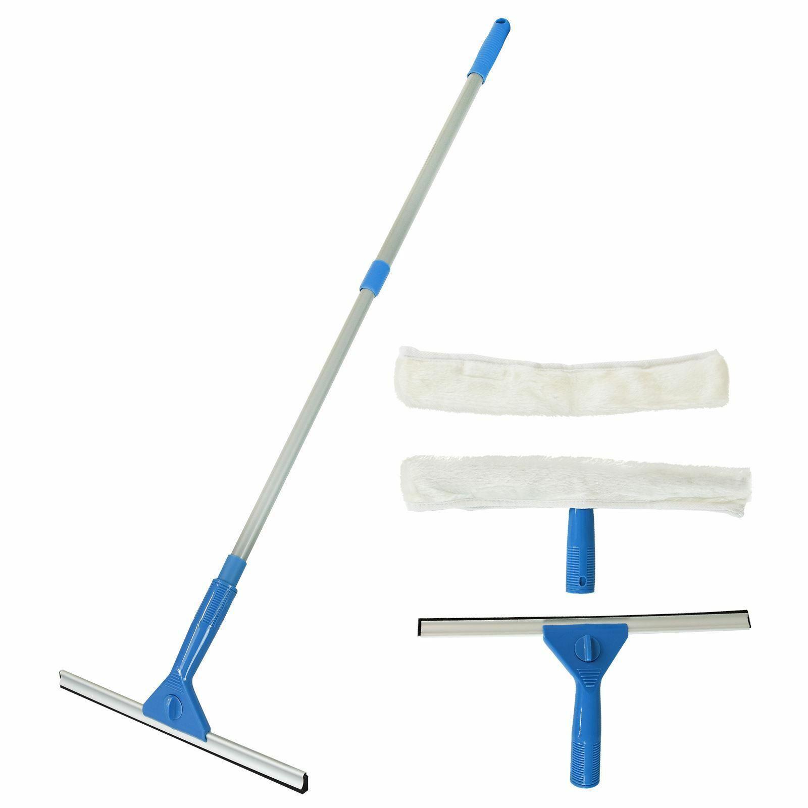Window Cleaning Washing Kit Equipment with Pole & Squeegees Large