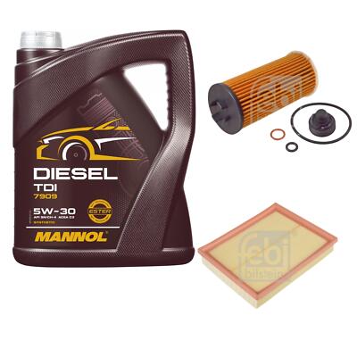 FEBI BILSTEIN Inspektionspaket 5L MANNOL Diesel TDI 5W-30 für BMW I8 I12 Hybrid