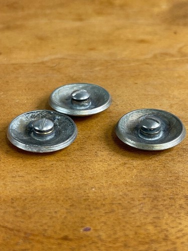 Three 7/8" 2005 D reverse Buffalo Nickel Liberty Concho Buttons Chicago Screws - Picture 5 of 5