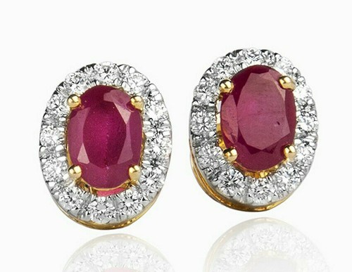 Orecchini A Perno Con Chiusura A Vite In Oro Giallo - Foto 14