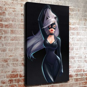 White Hair Girl Photo Hd Canvas Prints Painting Home Decor Picture