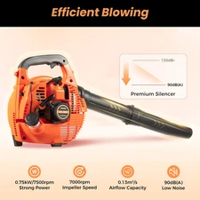 Handheld Gas Powered Leaf Blower Grass Lawn Blower Snow Blower 25.4CC 2Stroke